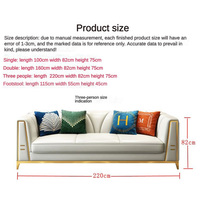 Leichte Luxus Wohnzimmer möbel Großhandels preis Benutzer definierte weiche Schnitt blau Modernes Leder Indoor Sofa Zimmer Set für Zuhause