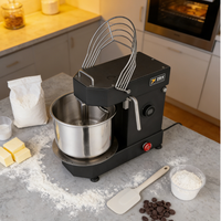 Kleine ZBX Populaire 3kg Bloemdeegmixer met Verwijderbare Kom en Hefbare Kop Desktop Spirale Kneedmachine voor Commercieel en Thuisbakken