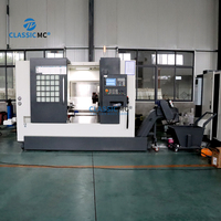 TCK56DY Tour à lit incliné CNC automatique Machine de tour CNC de type Gang de coupe lourde pour le métal