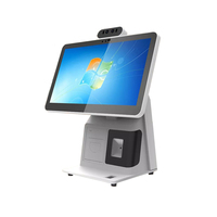 Ordinateur de bureau 15 pouces pour la commande, écran tactile simple ou double pour point de vente, système POS tout-en-un avec Windows et Android