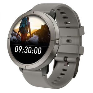 Montre connectée DM76 5ATM AMOLED avec GPS, suivi de santé, suivi du sommeil, bracelet en gel de silice, boussole intégrée, rappel d'appel à distance - Product Image 1
