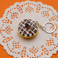 Usine Vente Directe Simulation Alimentaire Jouer Porte-clés Dessert Gâteau Modèle Crème Gomme Donut Porte-clés