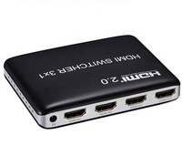 Répartiteur HDMI 3x1, commutateur en plastique, avec télécommande IR, 4K x 2K @ 60hz, V2.0