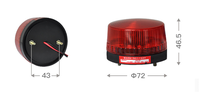 Clignotant alarme de sécurité lumière stroboscopique avertissement étanche 12V 70mA indicateur lampe à LED petite mini lumière