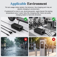 Cargador de Batería de Litio de 54.6V3A con Certificación CE, Iluminación LED, Protección OCP/OVP para Bicicleta Eléctrica de 48V, Conector de Aviación M16