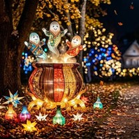 Decoración Interactiva de Faroles para Parques de Atracciones, para Navidad, Uso en Interiores/Exteriores, Espectáculo de Luces para Parques Temáticos