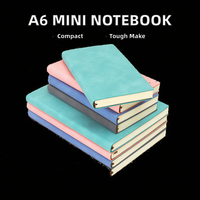 A6 Pocket Notebook 100 leere Quadrate Seiten Mini Smart Journal für Schüler Schüler Notebook Leder hülle Faden nähen