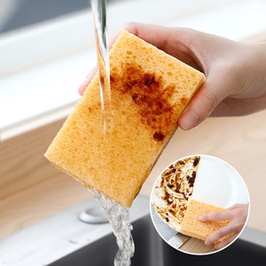 Natural Sisal Pulp Cotton Dishwashing Sponge Rectangle Extra Thick Kitchen Cleaning Pad For Pots And Pans - Product Image 2