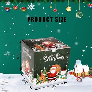 Scatole Regalo di Natale con Coperchio, Design Multiplo, Confezioni Regalo Festive Adatte per Pasticcini, Caramelle e Dolciumi Natalizi - Product Image 2