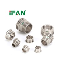 Accessoires de plomberie IFAN haute performance en PPR, raccords filetés femelle et mâle, insert en acier inoxydable SS pour raccord PPR