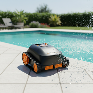 Nettoyeur de <span class=keywords><strong>piscine</strong></span> robotisé avancé Addotron, aspirateur sans fil <span class=keywords><strong>pour</strong></span> piscines enterrées avec indicateurs LED intelligents - Product Image 1