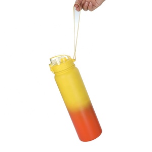 Botella de agua de acero inoxidable de doble pared y boca ancha 2023 con pajita, cantimplora deportiva ideal para senderismo y ciclismo. - Product Image 1