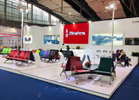 Chaises élégantes de salle d'attente de bureau de sièges de poutre en plastique de 4 places à vendre la chaise d'aéroport publique