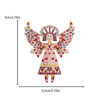 Broche créative vintage en alliage peinte, motif ange fille ailée, badge amusant et mignon, accessoire de mode unisexe, pour costume, corsage, sac, pendentif, épingle