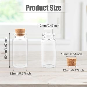 Oferta Especial: Frascos de Vidrio Personalizables con Tapón de Corcho, Múltiples Capacidades (3ml-15ml), Impresión de Serigrafía con Logotipo Personalizado, Vacíos - Product Image 2