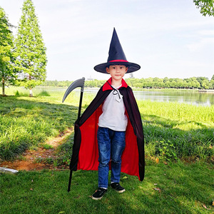 Venta al por mayor manto con capucha capa abrigo Halloween vampiro capa Cosplay Capa Mágica Halloween bruja vampiro - Product Image 2
