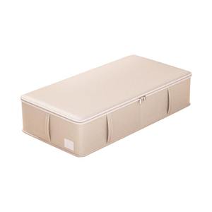 Caja de almacenamiento debajo de la cama, organizador rectangular estilo cajón con capacidad de 100L para ropa y ropa de cama, color sólido Beige - Product Image 1