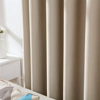 Rideaux occultants en sergé 100 % polyester respirant, tissés 3 plis, ignifuges, 200-280 g/m², largeur 150-300 cm pour salon