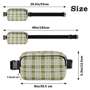 Riñonera Deportiva Impermeable con Diseño Hawaiano Palaka para Mujer, Riñonera Personalizada de Nailon para Actividades al Aire Libre - Product Image 3