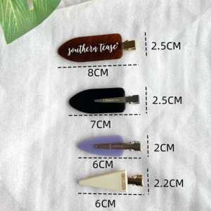 QianJin Pinces à <span class=keywords><strong>Cheveux</strong></span> Personnalisées <span class=keywords><strong>avec</strong></span> Logo, Accessoires en Acétate, Pinces Plates pour <span class=keywords><strong>Cheveux</strong></span>, Pinces Personnalisées pour Femmes - Product Image 5