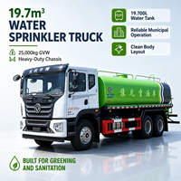 Camion-citerne d'arrosage 6x4 Dongfeng T5 20000L, véhicule de pulvérisation vert, camion-citerne d'irrigation et de lavage routier Yuchai 270HP