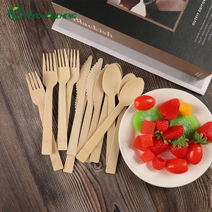 Sinh Thái Thân Thiện Sáu Mảnh Thiết Lập Xử lý Dao Kéo Tre Đồ Ăn Đặt Tre Dao Muỗng Và Nĩa Cho Bữa Tiệc Gia Đình - Product Image 6