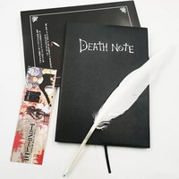 Cuaderno de Notas Coleccionable con Temática de Anime Japonés, Estilo Death Note, Tapa de Papel A5, Regalos para Estudiantes, Juego de Plumas de Pluma de Ganso