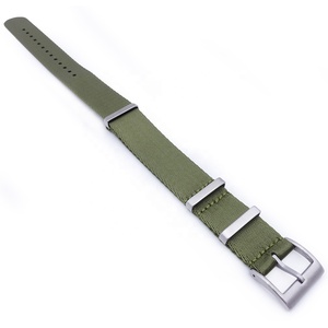 Haute qualité <span class=keywords><strong>vert</strong></span> mode hommes 20mm ceinture de sécurité tissu dragonne 18mm 22mm bracelets de montre en Nylon - Product Image 2
