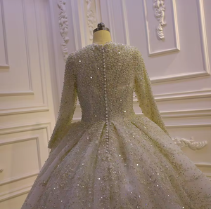 Robe de mariée épaules dénudées NDB11028 avec <span class=keywords><strong>grande</strong></span> traîne, nouvelle collection automne-hiver, élégante et raffinée, style fait main - Product Image 5