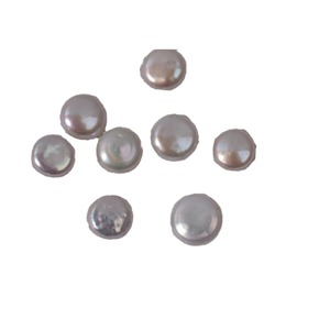 Perles de culture d'eau douce naturelles blanches, perles baroques à bouton, à forte brillance unilatérale, pour la fabrication de bijoux en gros - Product Image 5