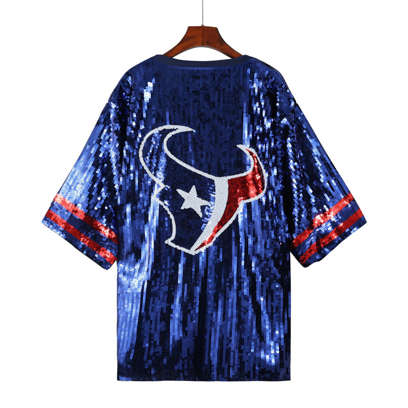 texans sequin dress Sequin Houston Texans Jersey Dress