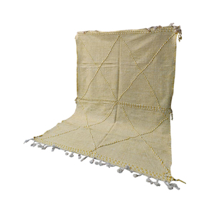 Alfombra de Lana Zanafi Bereber Marroquí Tejida a Mano de Lujo con un Intrincado Diseño Geométrico para Interiores Boho - Product Image 1