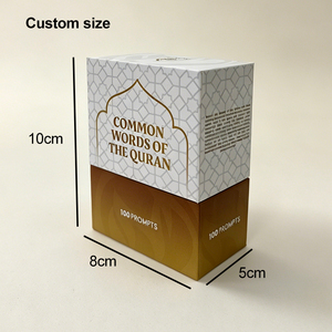 Scatola con Coperchio per Carte Flash del Corano Arabo Personalizzate, Set Educativo Islamico, Carte in Carta con Finitura Verniciata, Vendita all'Ingrosso - Product Image 3