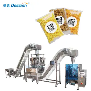 Máquina de embalaje de palomitas de maíz para microondas, peso automático, 500g, bolsa