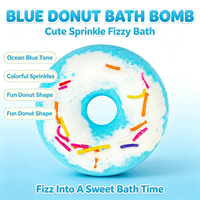 Bombe de bain aux huiles essentielles, boule de bain moussante, boule de bain effervescente en forme de donut
