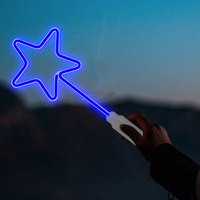 Baguette magique LED, baguette lumineuse étoile, jouets lumineux pour enfants et filles