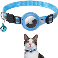 Airtag tracker housse de protection anti-perte pour animaux de compagnie collier de positionnement chat collier cloche réfléchissant