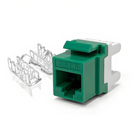 Connecteur Keystone RJ45 UTP CAT 6 Blanc/Noir/Rouge/Bleu/Vert 180 Degrés pour Panneau de Brassage Ethernet
