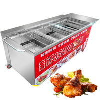 Four à rôtir rotatif automatique pour poulet au charbon de bois et canard au gaz Machine à rôtir élégante pour griller le poulet