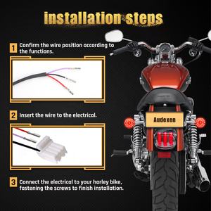 Accessoires de motocyclette Eclairage de moto Feu arrière à LED 12V avec signal ambre Lentille fumée Feu de frein arrière pour <span class=keywords><strong>Harley</strong></span> <span class=keywords><strong>Davidson</strong></span> - Product Image 3