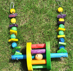 Animali domestici fornisce blocchi di legno naturali giocattoli da masticare per uccelli pappagalli gabbia mordono uccelli pappagallo giocattolo - Product Image 1