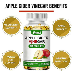 Soporte OEM/ODM para la Salud Digestiva, Ayuda a Perder Peso, Ingredientes Naturales, Detox, Vinagre de Sidra de Manzana en Cápsulas Blandas - Product Image 5