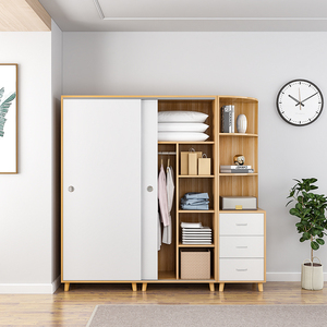 Factory Direct Sale Modern Sliding Door Walk-in <strong>Closet</strong> Shelf Wooden 140*<strong>50</strong>*190cm Bedroom <strong>Closet</strong> - Product Image 4