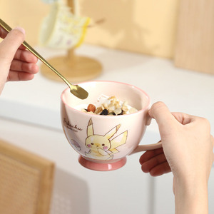 <strong>Pokemoned</strong> Pikachus Ceramic Breakfast <strong>Mug</strong> Cute Cartoon Coffee Cup Large Handle Household Water Cup - Product Image 4