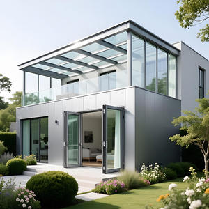 Solárium de Techo Plano Triangular de Aleación de Aluminio para Exteriores con Ventana Personalizada, Solárium Moderno con Techo de Vidrio Templado - Product Image 6