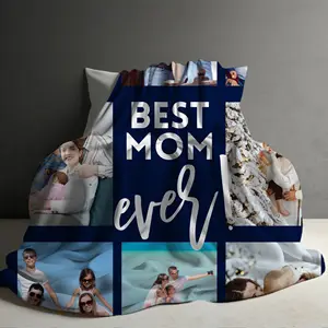 Семейное одеяло для мамы, фото, изображение дочери, бархатный подарок, персонализированные одеяла, имена