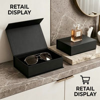 Boîte d'emballage en papier rigide rose de luxe avec logo personnalisé, fermeture magnétique, qualité supérieure pour la vente au détail