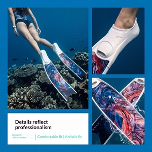 Ailerons de plongée libre <span class=keywords><strong>Film</strong></span> Leaderfins C4 V3 avec autocollant motif Scuba et logo – Équipement de plongée - Product Image 2
