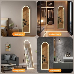 Espejo LED de Pie Moderno e Inteligente, Personalizado, Grande, Decorativo, de Cuerpo Completo en Forma de Arco para Baño y Sala de Estar - Product Image 6