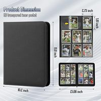 Classeur à fermeture éclair personnalisé avec logo pour cartes de collection de jeux, sportifs et TCG, avec 50 pochettes amovibles, Top Loader 4 ou 9 poches